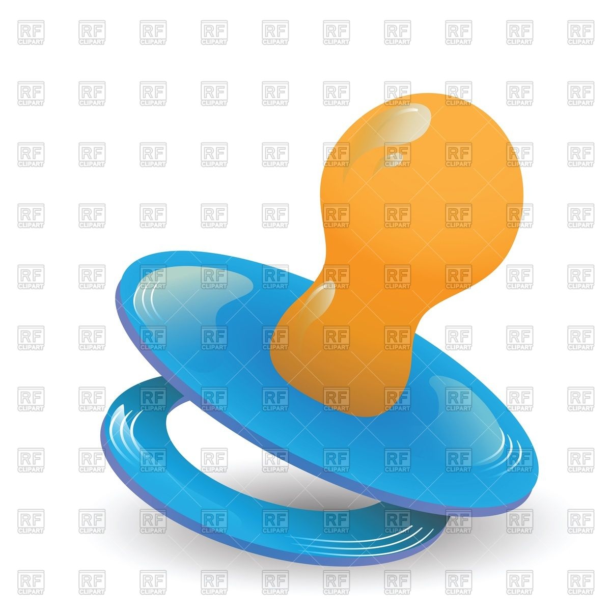 1200x1200 Blue Baby Soother Pacifier Vector Image Of Objects