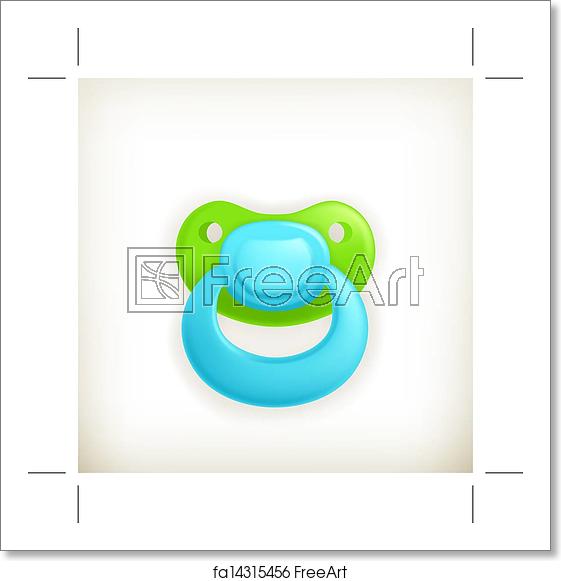 561x581 Free Art Print Of Pacifier, Vector Icon Freeart