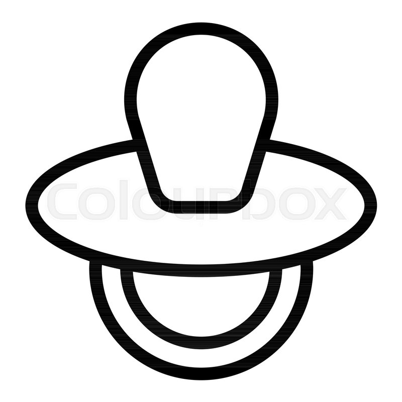 800x800 Nipple Line Icon Baby Pacifier Vector Stock Vector Colourbox