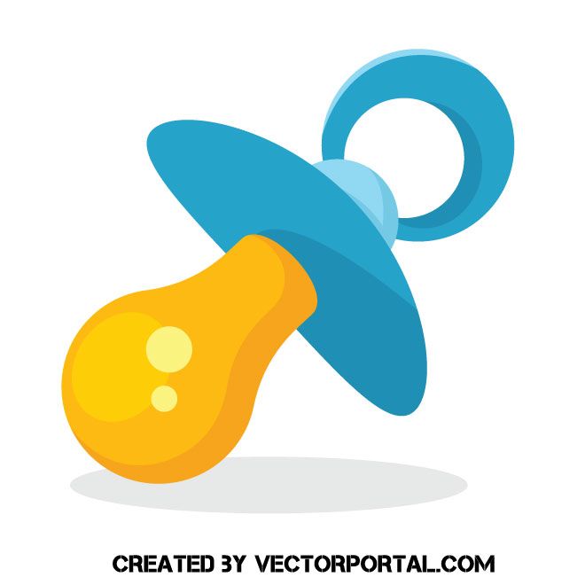 660x660 Baby Pacifier Vector Image Various Vectors Free Vector Images