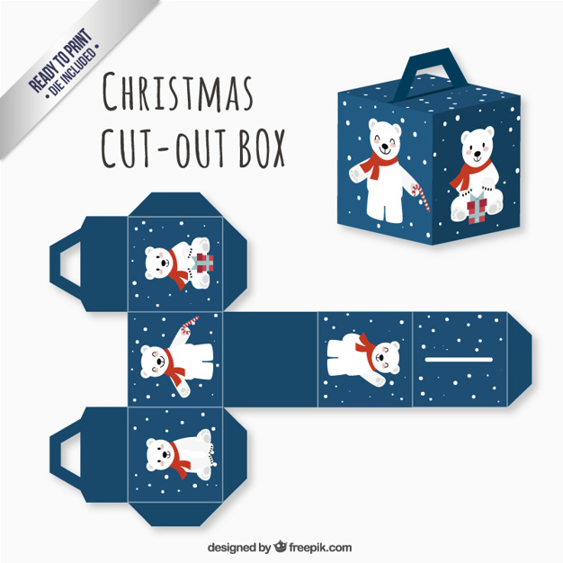 626x626 Cute Polar Bear Package Vector Premium Download