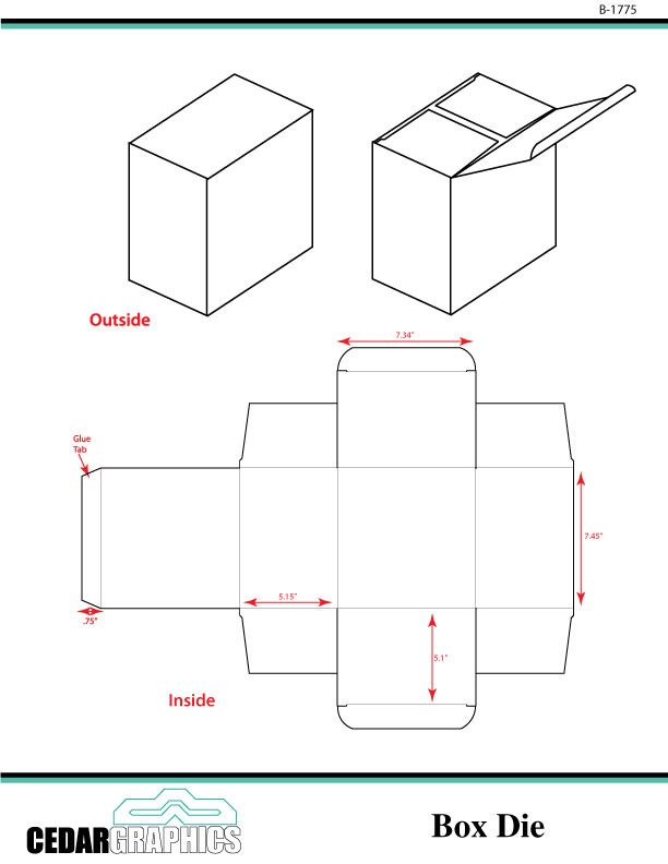 Adobe Illustrator And Indesign Templates For A Small Box 612x792 Adobe Illustrator And Indesign Templates For A Small Box