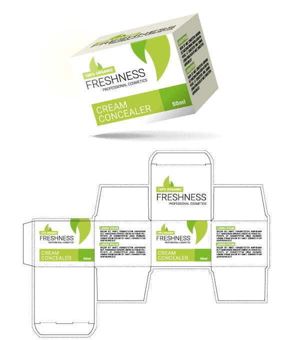 Cosmetic Packaging Box Template Vector Free Graphics 584x681 Cosmetic Packaging Box Template Vector Free Graphics