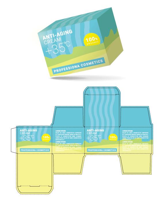 Anti Aging Cream Packaging Box Vector Template Free Download 570x684 Anti Aging Cream Packaging Box Vector Template Free Download