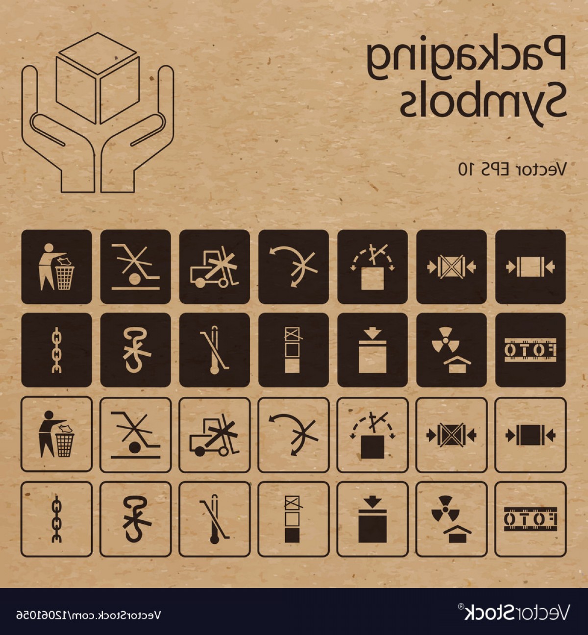 1200x1296 Packaging Symbols On Cardboard Vector Hoodamathrun