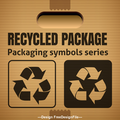 500x500 Recycled Package Packaging Symbol Vector Free Download