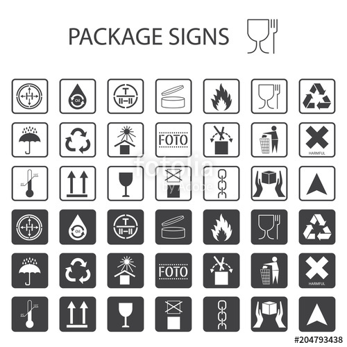 Packaging Symbols Vector at Vectorified.com | Collection of Packaging ...