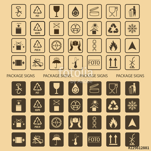 Packaging Symbols Vector at Vectorified.com | Collection of Packaging ...