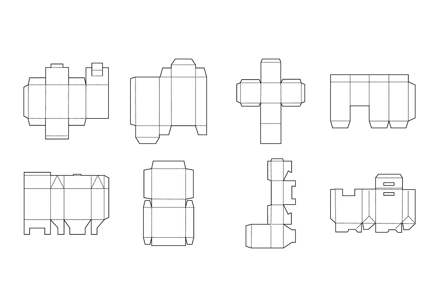 1400x980 Packaging Template Vector