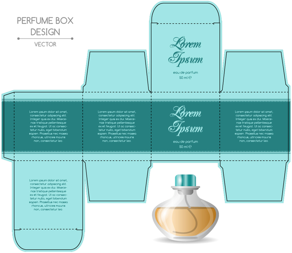 600x520 Perfume Box Packaging Template Vectors Material Free Download