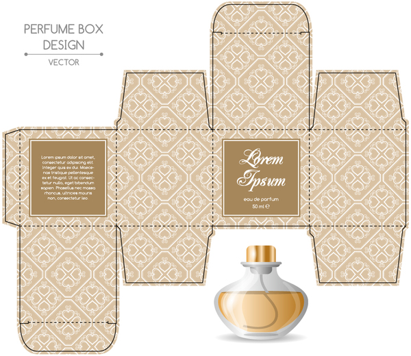 600x520 Perfume Box Packaging Template Vectors Material Free Download