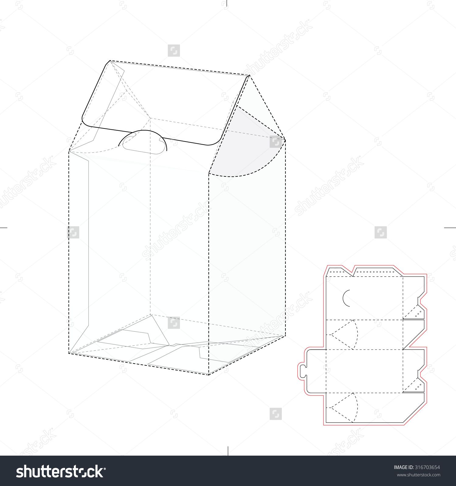 1500x1600 Tea And Coffee Pillow Bow With Die Line Template Stock Vector