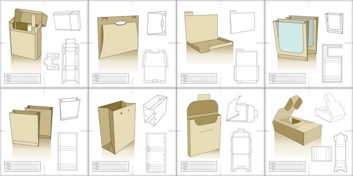 728x364 Vector Packaging Templates, Try It Out Kutije, Kutijice Paper