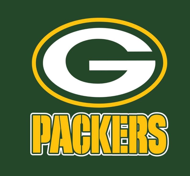 795x739 Green Bay Packers Font