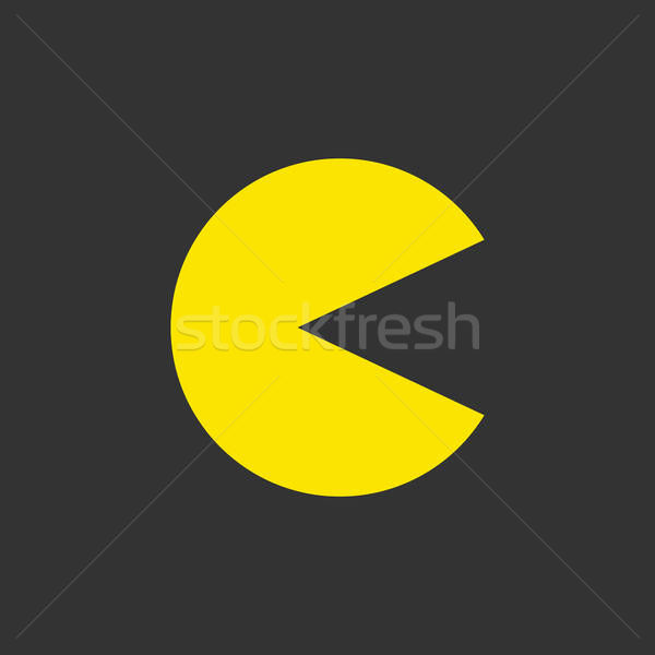 600x600 Pacman Vector Classic Video Game Character Vector Illustration