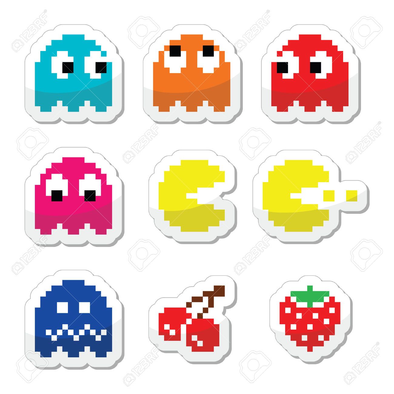 1300x1298 Pac Man Cherries