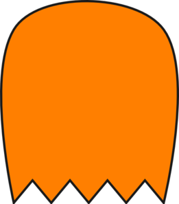 261x297 Orange Pacman Ghost Clip Art