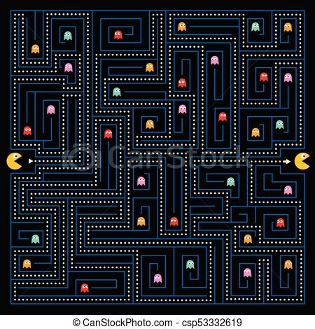 Download Pacman Vector at Vectorified.com | Collection of Pacman ...