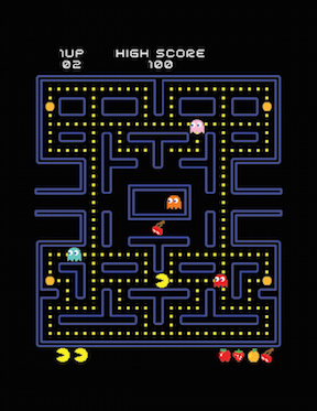 288x373 Free Vector Pac Man Game Screen