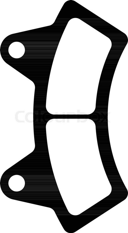 442x800 Glyph Beautiful Brake Pad Vector Icon Stock Vector Colourbox