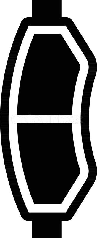 328x800 Glyph Beautiful Disc Brake Pad Vector Stock Vector Colourbox