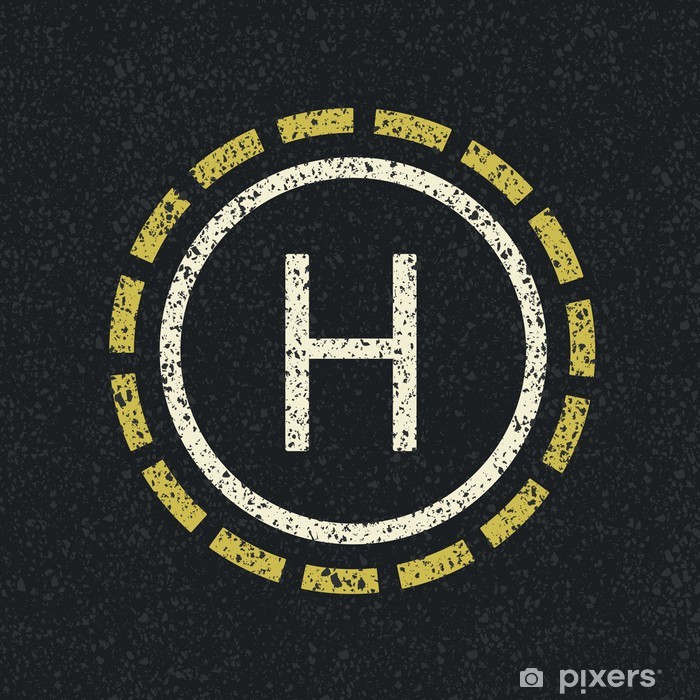 Helicopter Landing Pad, Vector, Sticker 700x700 Helicopter Landing Pad, Vector, Sticker