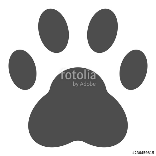 Paw Solid Icon Pad Vector Illustration Isolated On White Foot 500x500 Paw Solid Icon Pad Vector Illustration Isolated On White Foot