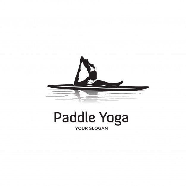 626x626 Women Paddle Board Silhouette Logo Vector Premium Download