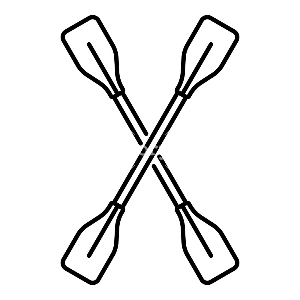 1000x1000 Kayak Paddle Icon Outline Kayak Paddle Vector Icon For Web Design