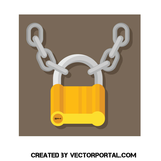 660x660 Chain With A Padlock Vector