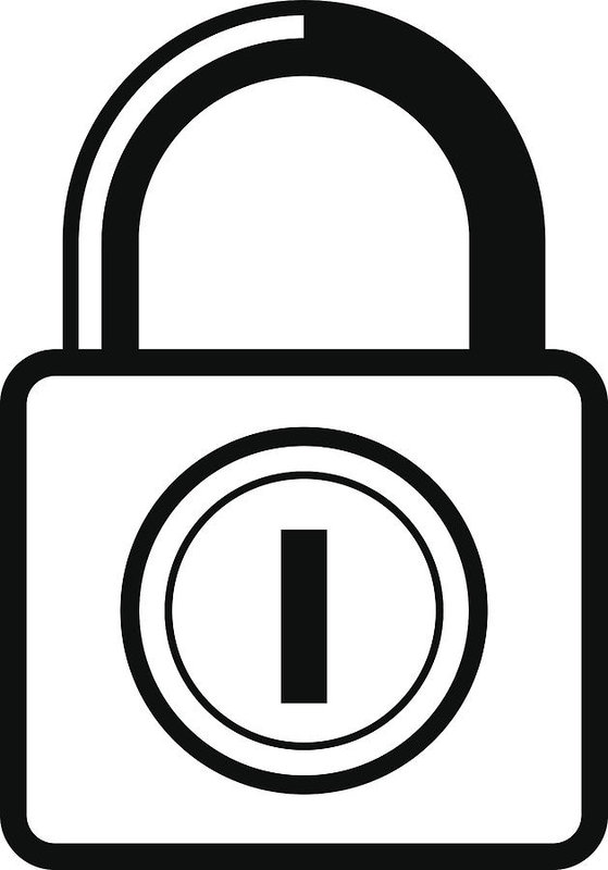 559x800 Padlock Vector Icon Art Print
