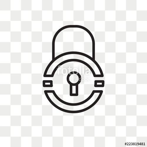 500x500 Padlock Vector Icon Isolated On Transparent Background, Padlock