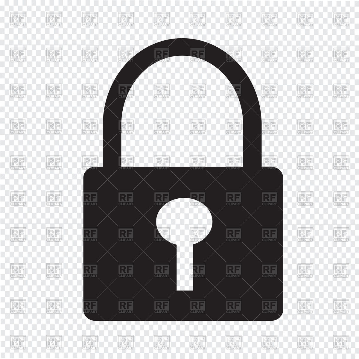 1200x1200 Padlock With Keyhole, Lock Vector Image Of Objects Tumdee