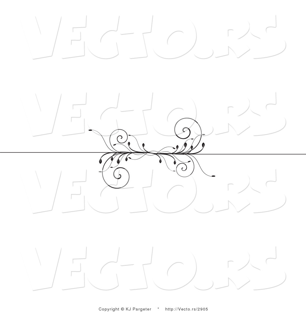 1024x1044 Vector Of Decorative Header Rule With Black Vines