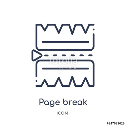 500x500 Page Break Icon From User Interface Outline Collection Thin Line