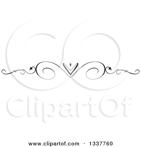 450x470 Clipart Ornate Swirl Rule Border