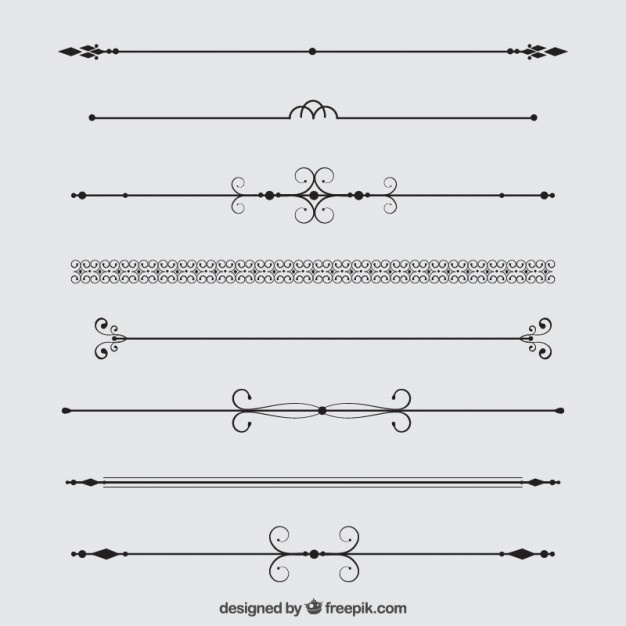 626x626 Decorative Dividers Collection Vector Free Download