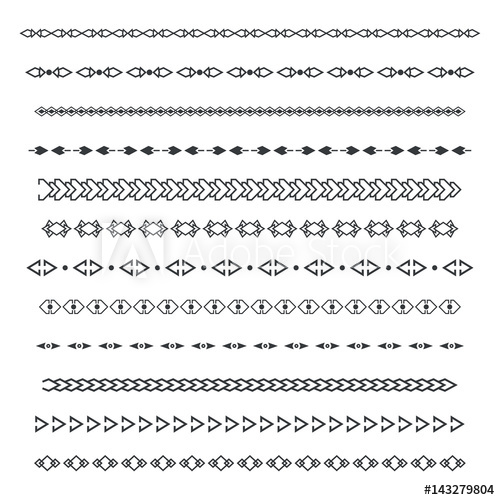 Dividers Vector Set Isolated Geometric Horizontal Vintage Line 500x500 Dividers Vector Set Isolated Geometric Horizontal Vintage Line