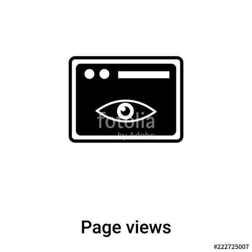 Page Views Icon Vector Isolated On White Background, Logo Concept 500x500 Page Views Icon Vector Isolated On White Background, Logo Concept