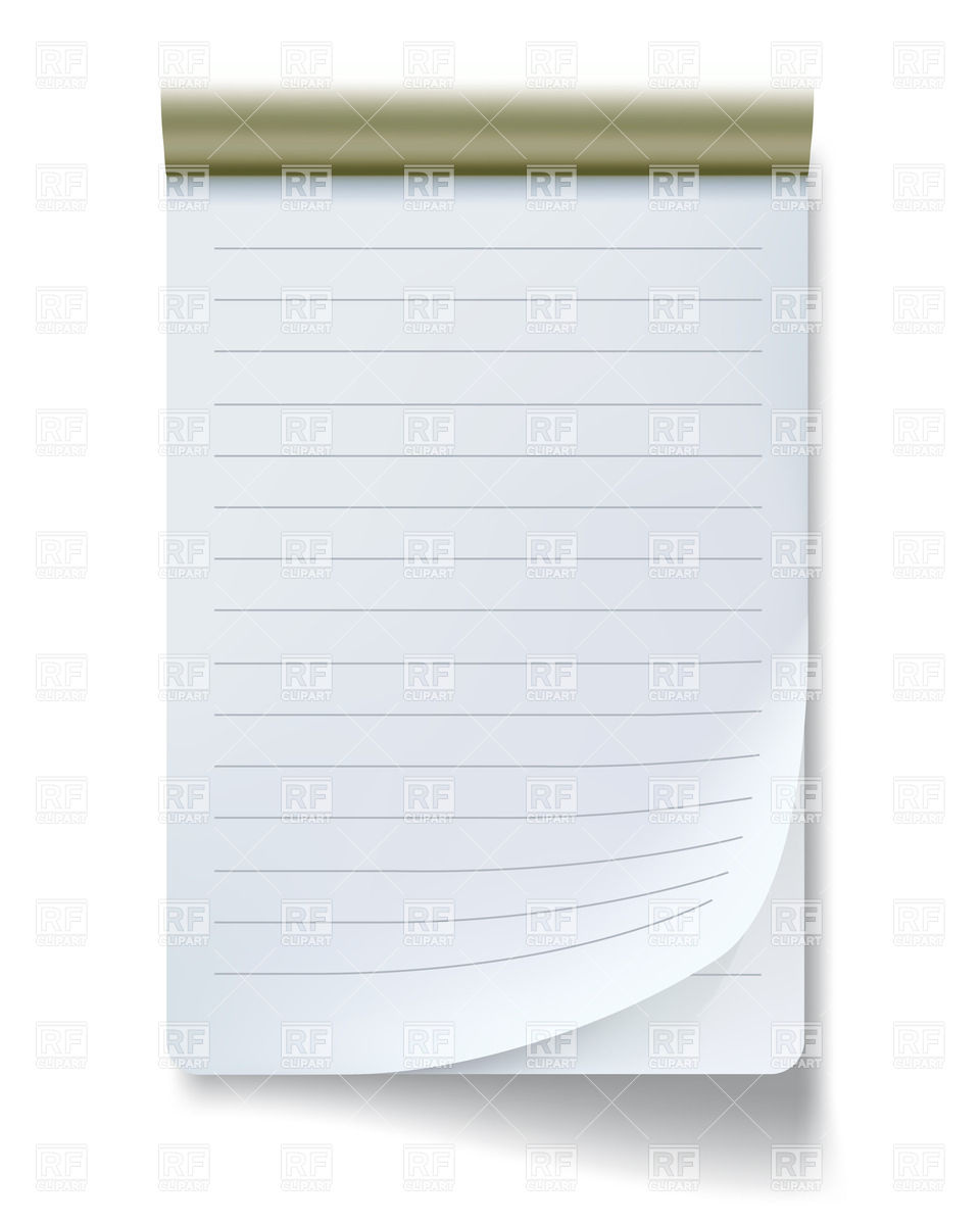 Notepad With Bended 960x1200 Notepad With Bended