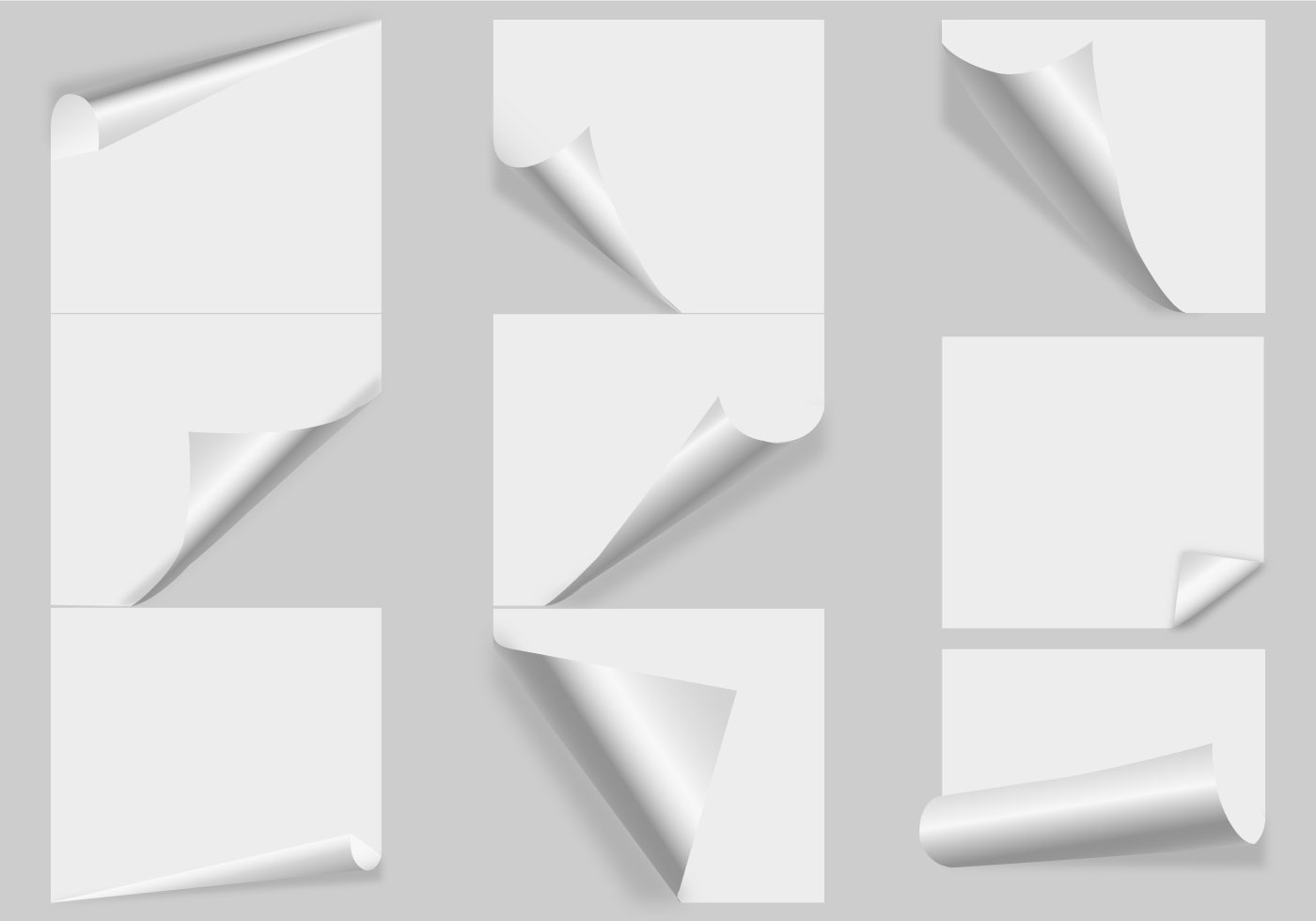 Paper Corner Curl Free Vector Art 1400x980 Paper Corner Curl Free Vector Art