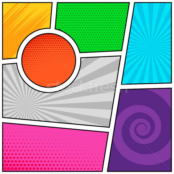 Empty Comic Book Pages Background Template Design Vector 600x600 Empty Comic Book Pages Background Template Design Vector