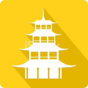 300x300 Pagoda, Vector Illustration Premium Clipart