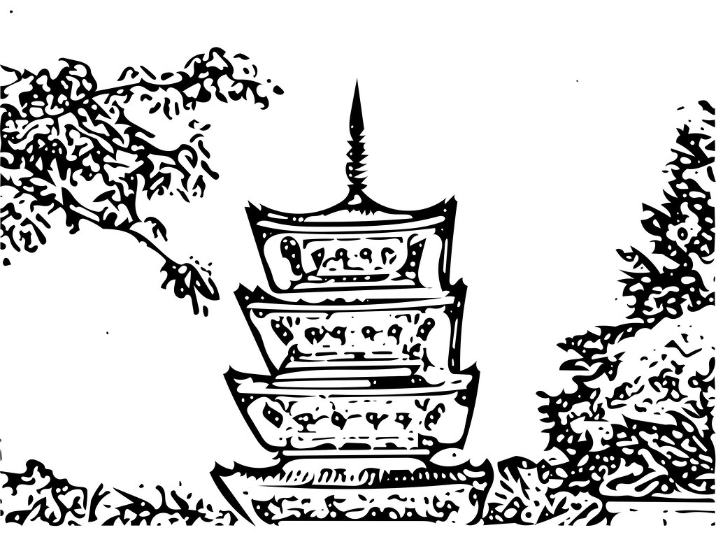 1024x768 Pagoda Vector One Of The Pictures Of The Five Story