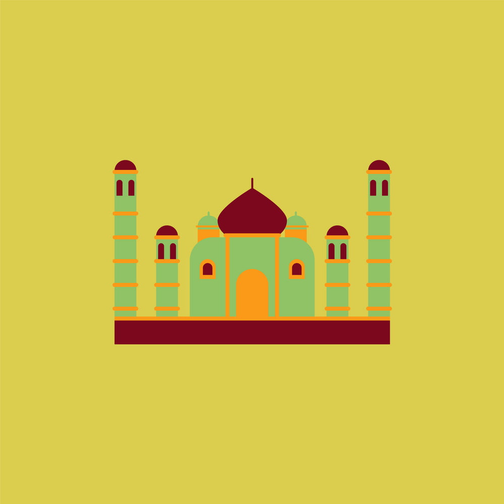 1000x1000 Taj Mahal Temple Indian Pagoda Vector Free Graphics