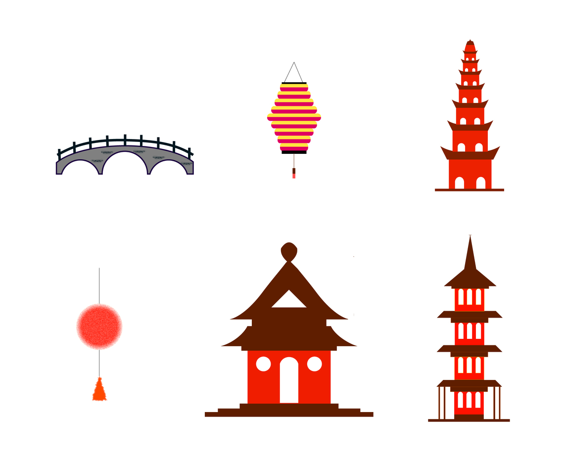 1136x936 The Pagoda Vector Vector Art Graphics