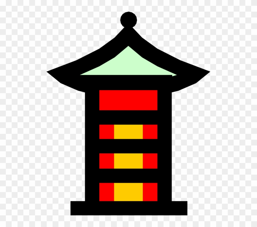 880x780 Vector Illustration Of Japanese Pagoda Temple Or Sacred
