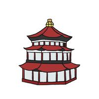 200x200 Chinese Pagoda Free Vector Art