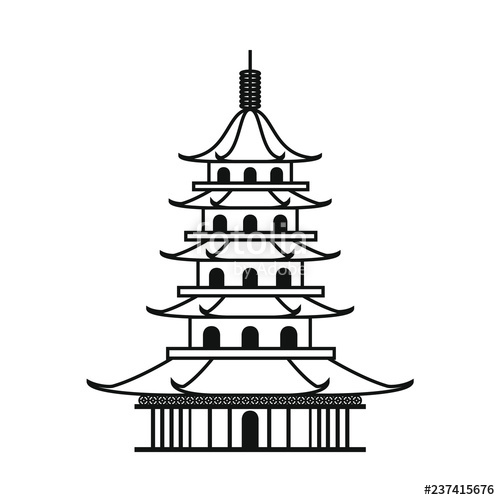 Pagoda Vector at Vectorified.com | Collection of Pagoda Vector free for ...