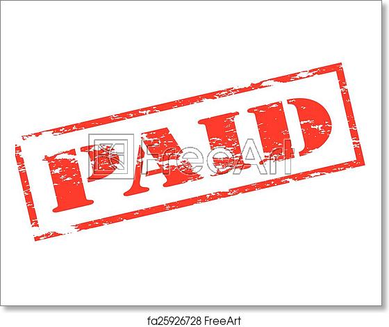 560x470 Free Art Print Of Paid Stamp With Word Paid Inside, Vector